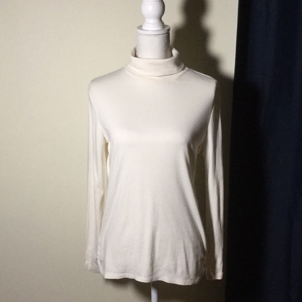 Talbots Long Sleeved Cream Turtleneck